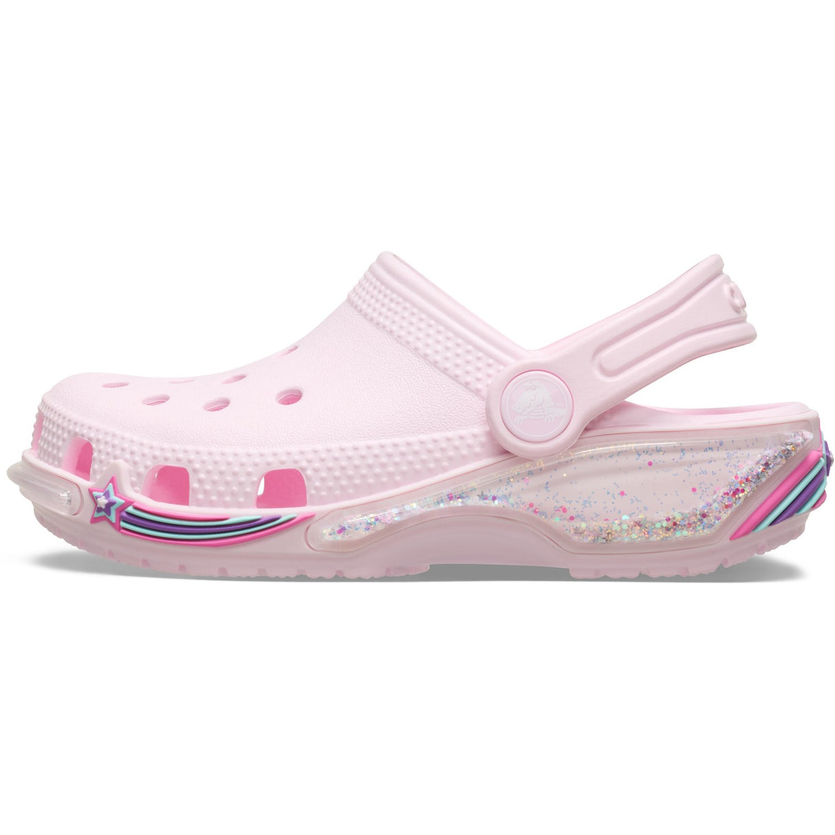 Crocs Pink Milk Classic Star Sprinkel Shaker Clog