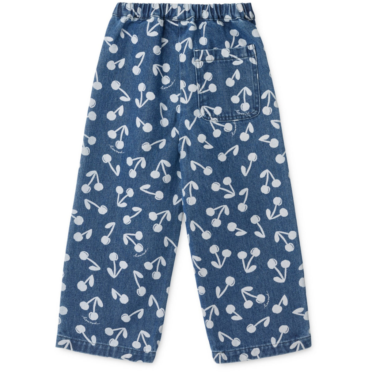LIEWOOD Cherry Blossom / Medium Blue Denim Cesar Printed Denim Pants