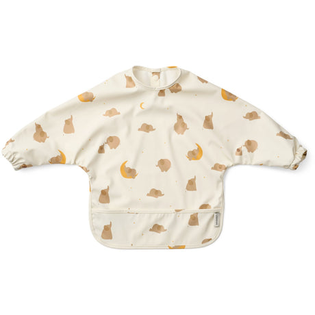 LIEWOOD Elephant / Creme De La Creme Merle Printed Cape Bib