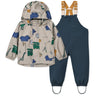 LIEWOOD Dinosaurs / Mist Manu Rainwear Set