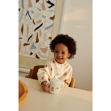 LIEWOOD Elephant / Creme De La Creme Merle Printed Cape Bib