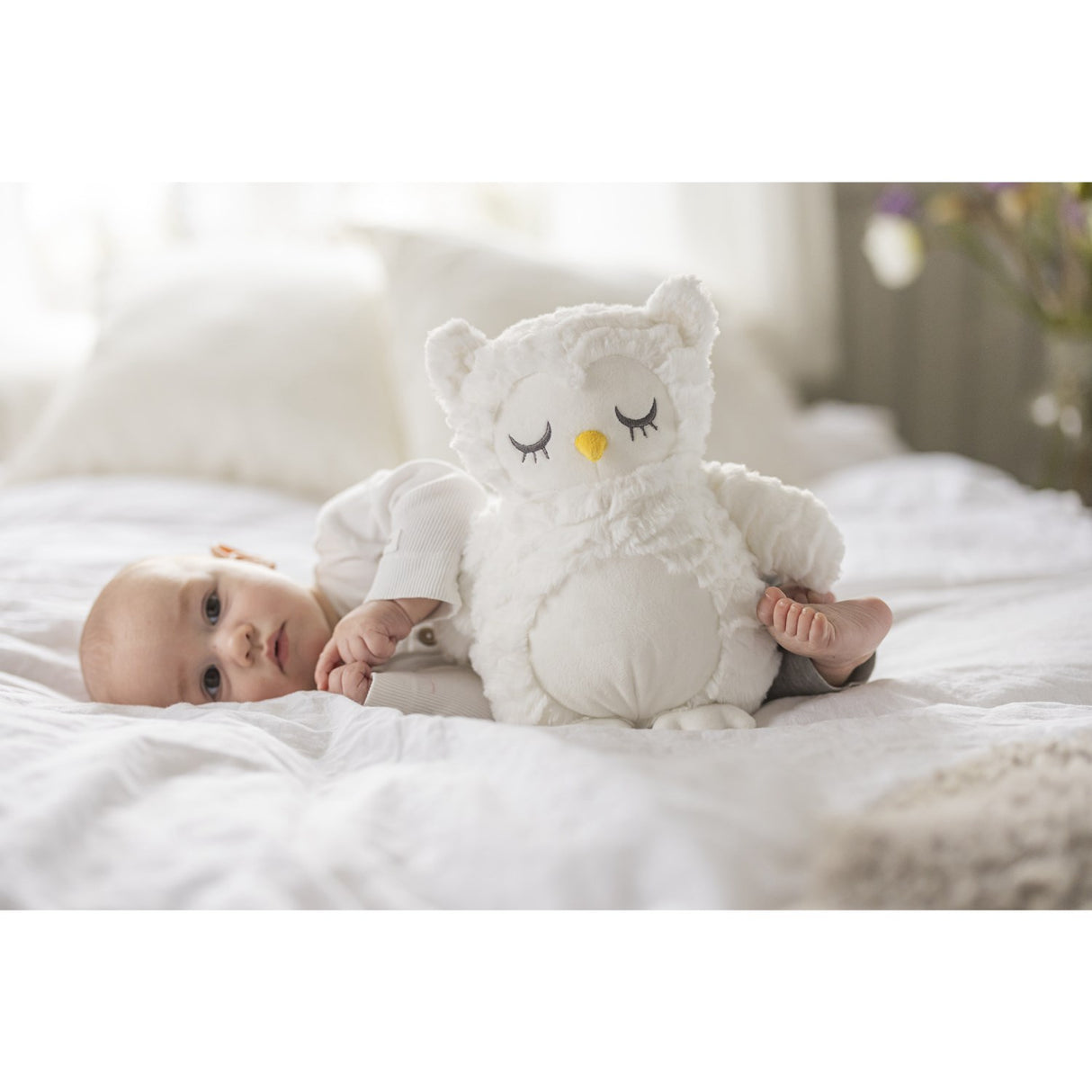 Teddykompaniet Hvid Teddy Heaters - Ugle