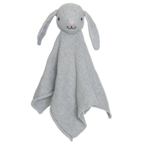 Teddykompaniet Grå Teddy Baby - Cuddle Cloth Strikket, Kanin, 28 Cm