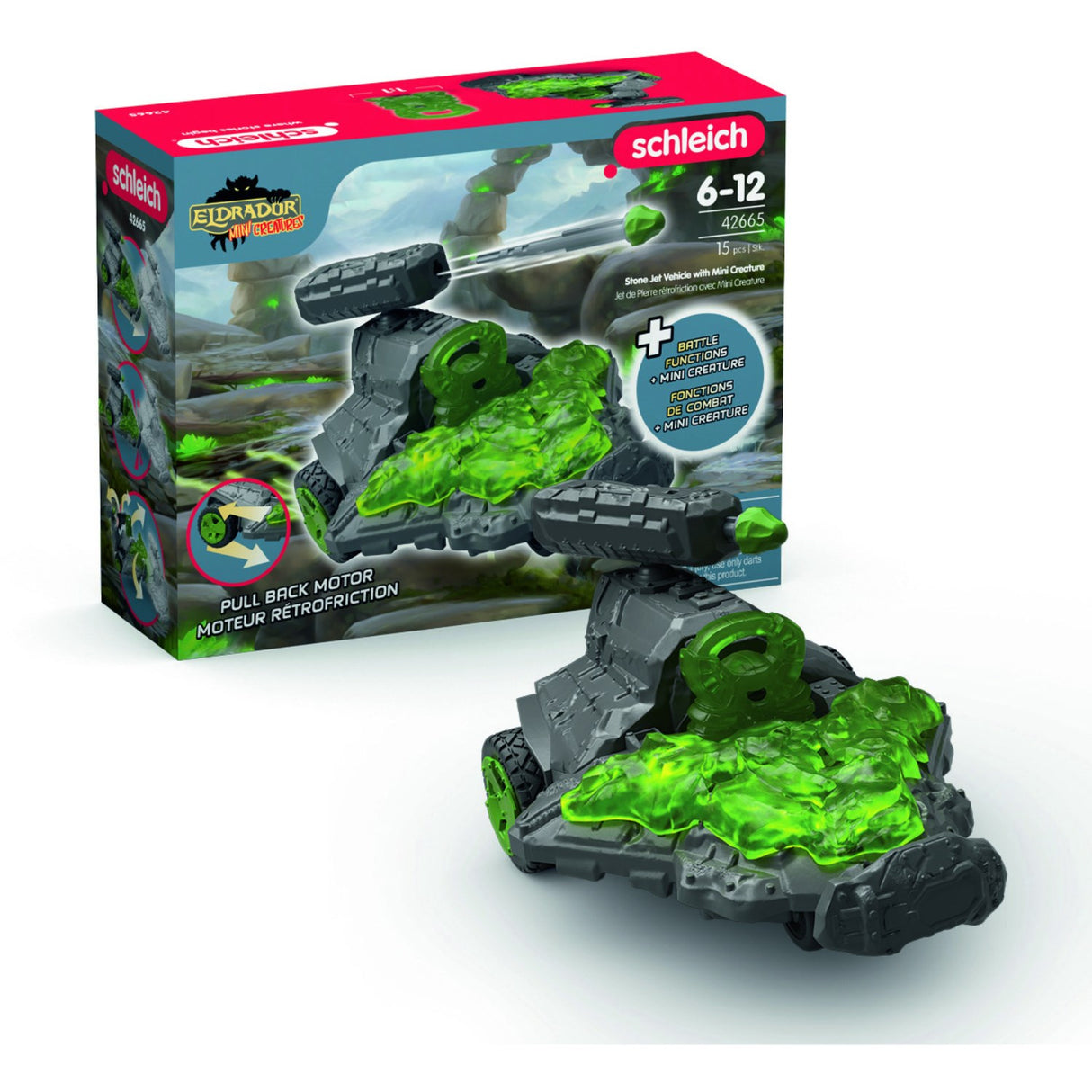 Schleich Stone Jet Vehicle With Mini Creature