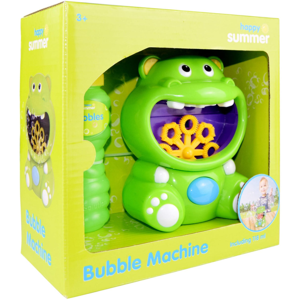 Happy Summer Sæbeboblemaske Flodhest