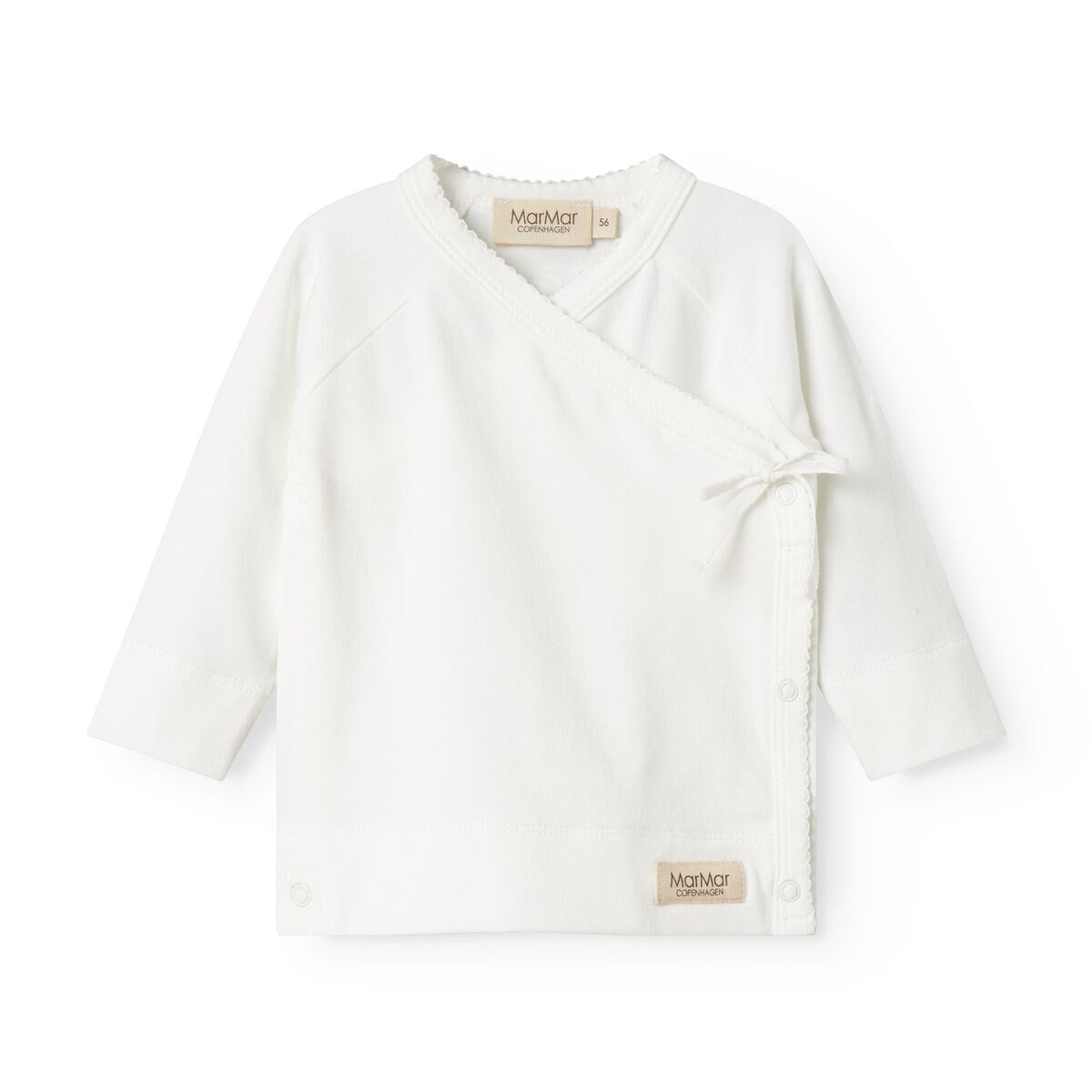 MarMar Modal New Born Gentle White Tut Wrap LS Blouse