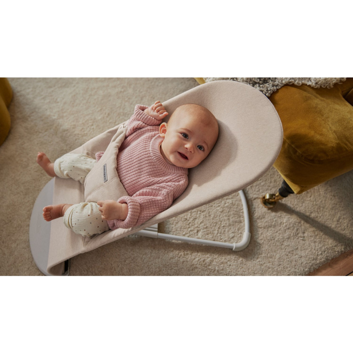 BabyBjörn Light Beige Bouncer Bliss - Woven Mélange