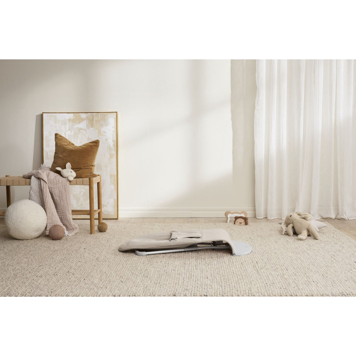 BabyBjörn Light Beige Bouncer Bliss - Woven Mélange