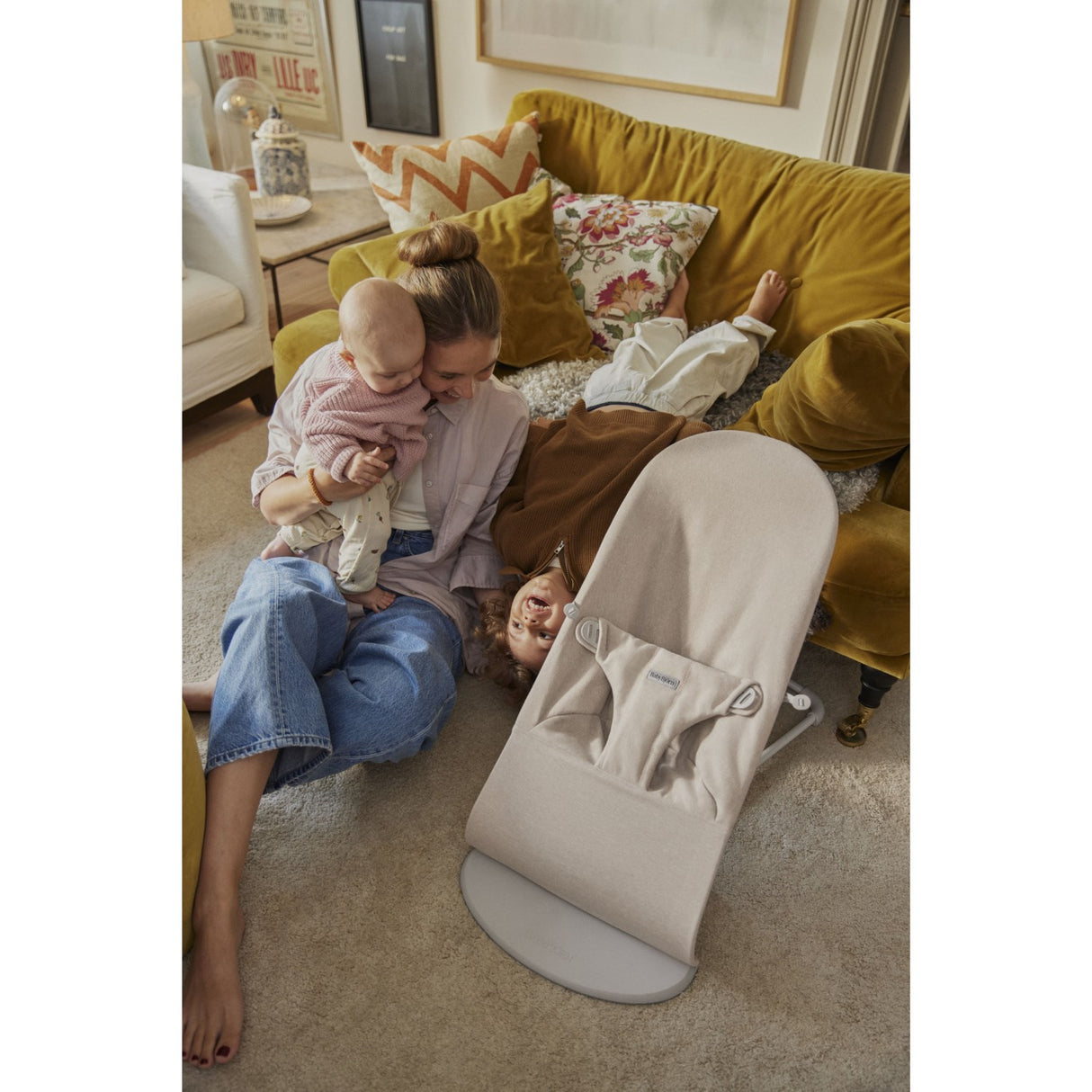 BabyBjörn Light Beige Bouncer Bliss - Woven Mélange