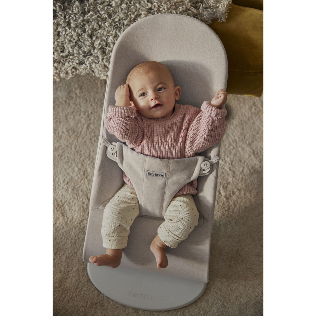 BabyBjörn Light Beige Bouncer Bliss - Woven Mélange