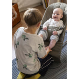 BabyBjörn Dark Green Bouncer Bliss - Woven, Flower Leaf Quilt