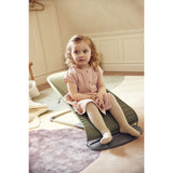 BabyBjörn Dark Green Bouncer Bliss - Woven, Flower Leaf Quilt