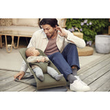 BabyBjörn Dark Green Bouncer Bliss - Woven, Flower Leaf Quilt