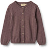 Wheat Plum Knit Cardigan Maia