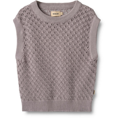 Wheat Dusty Purple Knit Vest Saga
