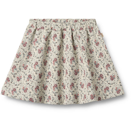 Wheat Slightly Green Flowers Sweat Skirt Manuella