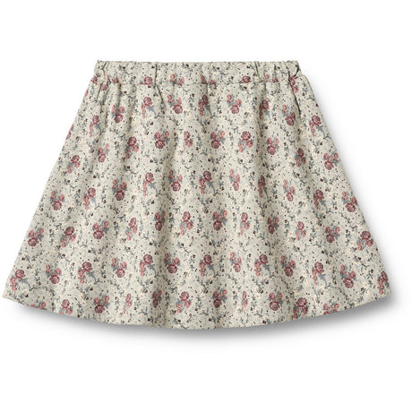 Wheat Slightly Green Flowers Sweat Skirt Manuella