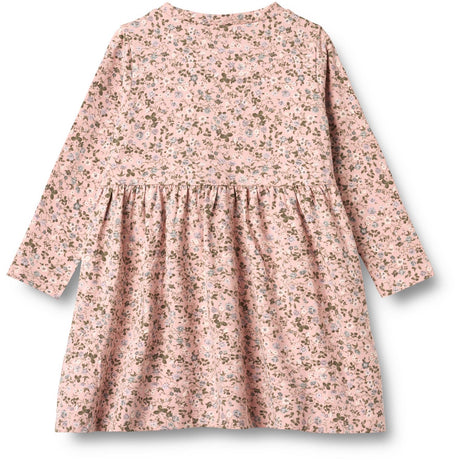 Wheat Rose Powder Flowers Jersey Dress L/S Sessa