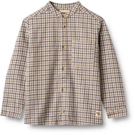 Wheat Blue Check Shirt L/S Willum