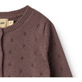 Wheat Plum Knit Cardigan Maia