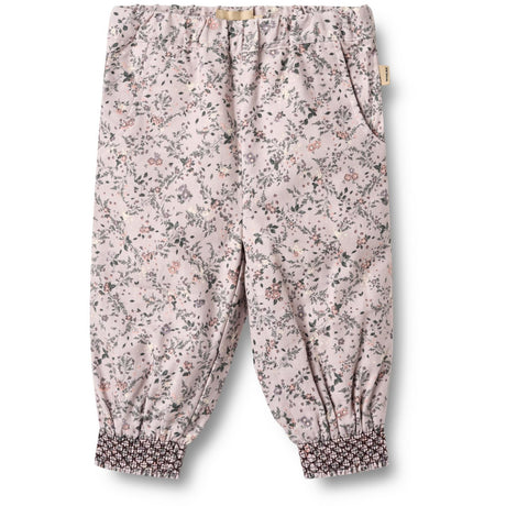 Wheat Lilac Checked Flowers Pants Lined Sara