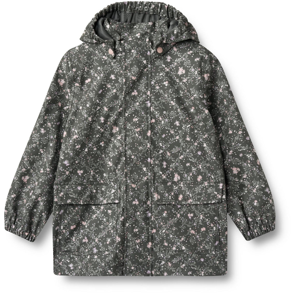 Wheat Forest Lake Checked Flowers Rainwear Ollo Jacket
