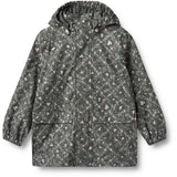 Wheat Forest Lake Checked Flowers Rainwear Ollo Jacket