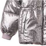 Wheat Silver Flower Meadow Puffer Jacket Eli