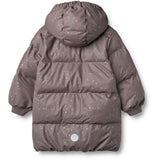 Wheat Purple Stone Stars PU Puffer Jacket Coast