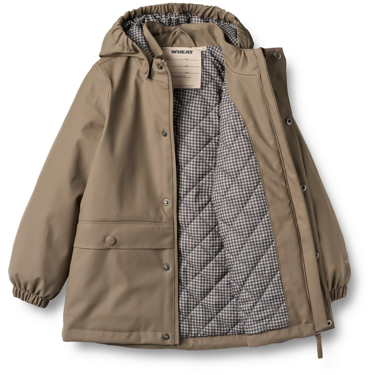 Wheat Dry Wood Thermo Rain Coat Aju
