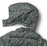 Wheat Forest Lake Checked Flowers Puffer Coat Yrsa