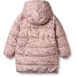 Wheat Rose Powder Flowers Puffer Coat Yrsa