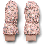 Wheat Rose Powder Flowers Puffer Mittens Jazz