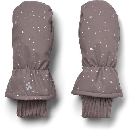 Wheat Purple Stone Stars Winter Mittens Stormy