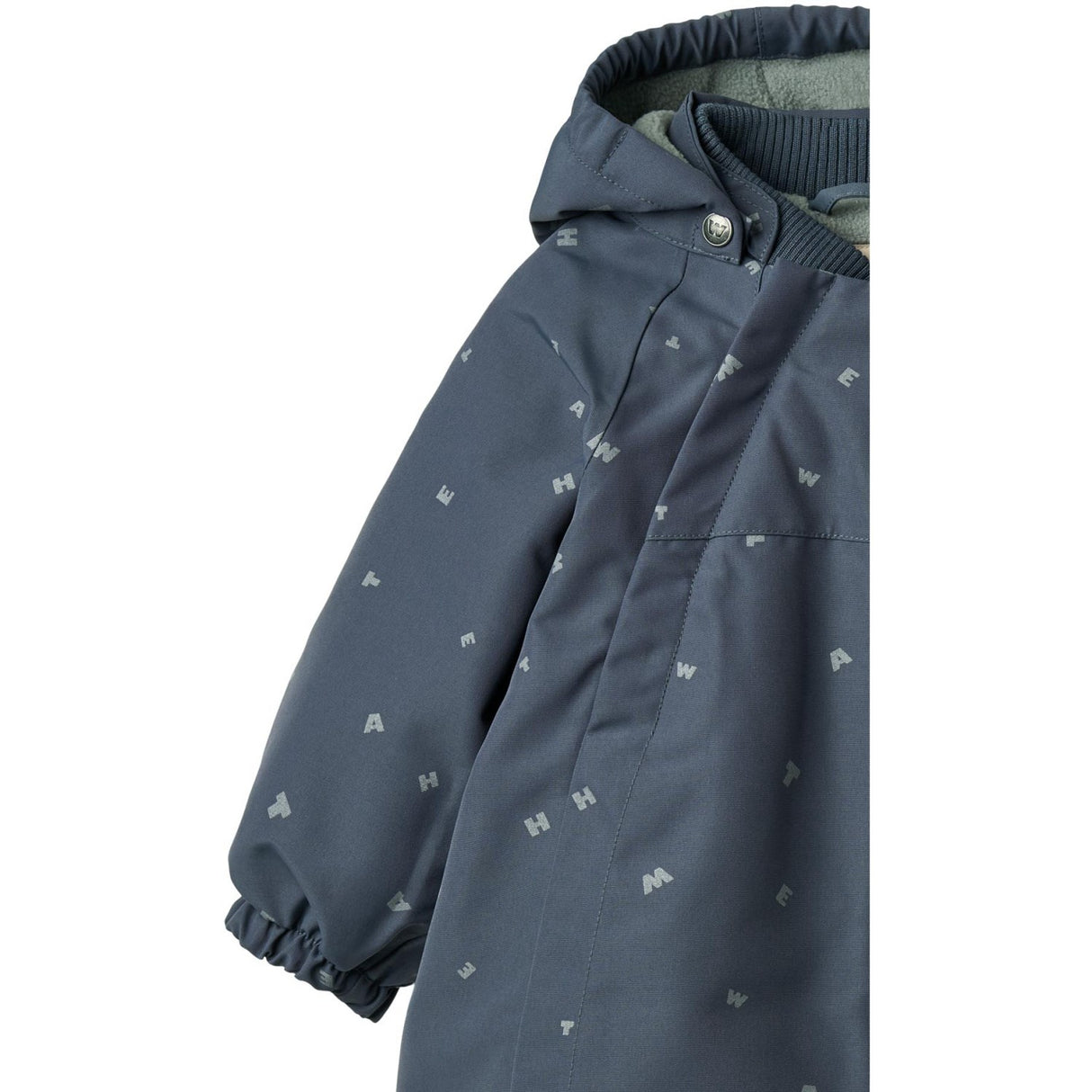 Wheat Greyblue Letters Snowsuit Adi