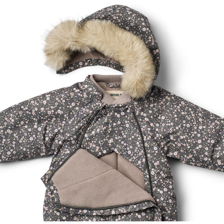 Wheat Black Sea Open Flowers Snowsuit Nickie