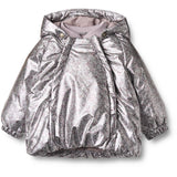 Wheat Silver Flower Meadow Puffer Jacket Morgen