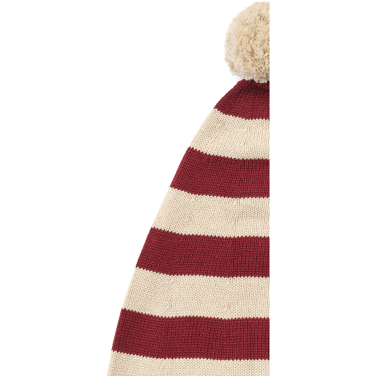 Wheat Red Stripe Knitted Christmas Hat