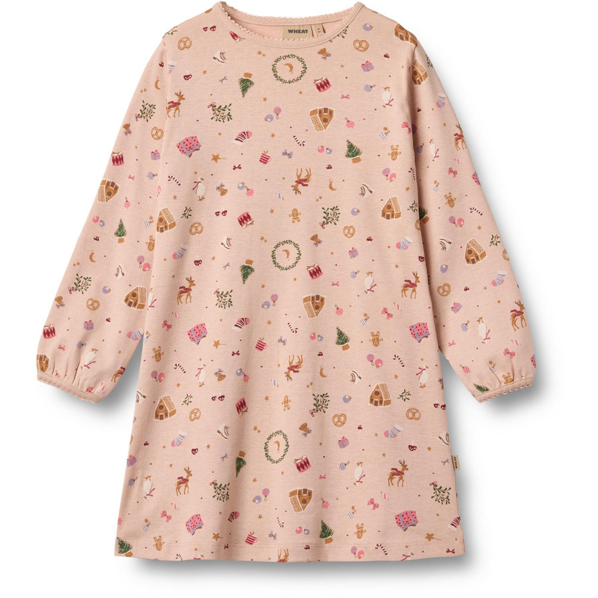 Wheat Rose Dust Holiday Nightgown Elinor