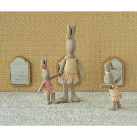 Maileg Rabbit, Micro - Ballet Suit And Skirt Rose