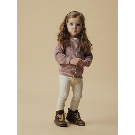 Lil'Atelier Misty Rose Nmnemlen Lin Ls Knit Card Lil Noos