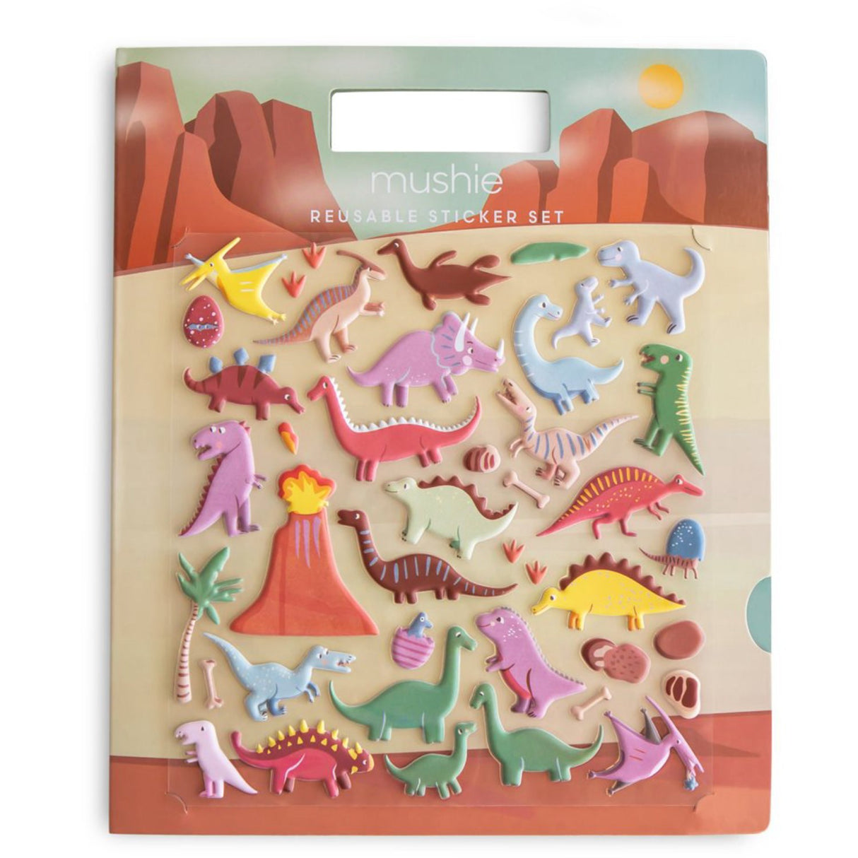 Mushie Dino Reusable Sticker Set