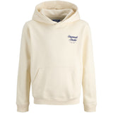 Jack & Jones Junior Antique White Jornorrebro Typo Back Sweat Hood Sn Jnr