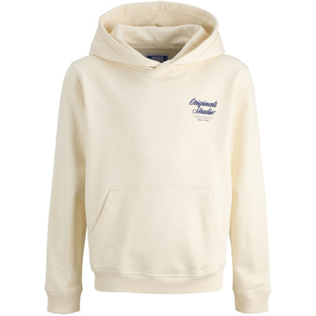 Jack & Jones Junior Antique White Jornorrebro Typo Back Sweat Hood Sn Jnr