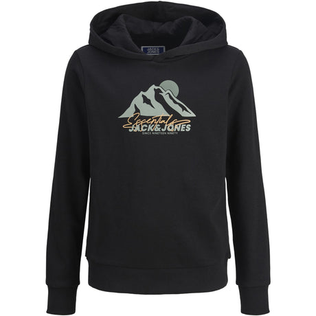 Jack & Jones Junior Black Jjsun Sweat Hood Jnr
