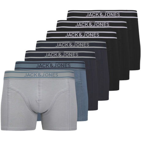 Jack & Jones Junior Black Jacjohn Solid Trunks 7 Pack Jnr