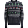 Jack & Jones Junior Sky Captain W. Holly Green Jjxmas Andrew Knit Crew Neck Jnr
