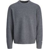 Jack & Jones Junior Dark Grey Melange Jornorrebro Knit Crew Neck Ln Jnr