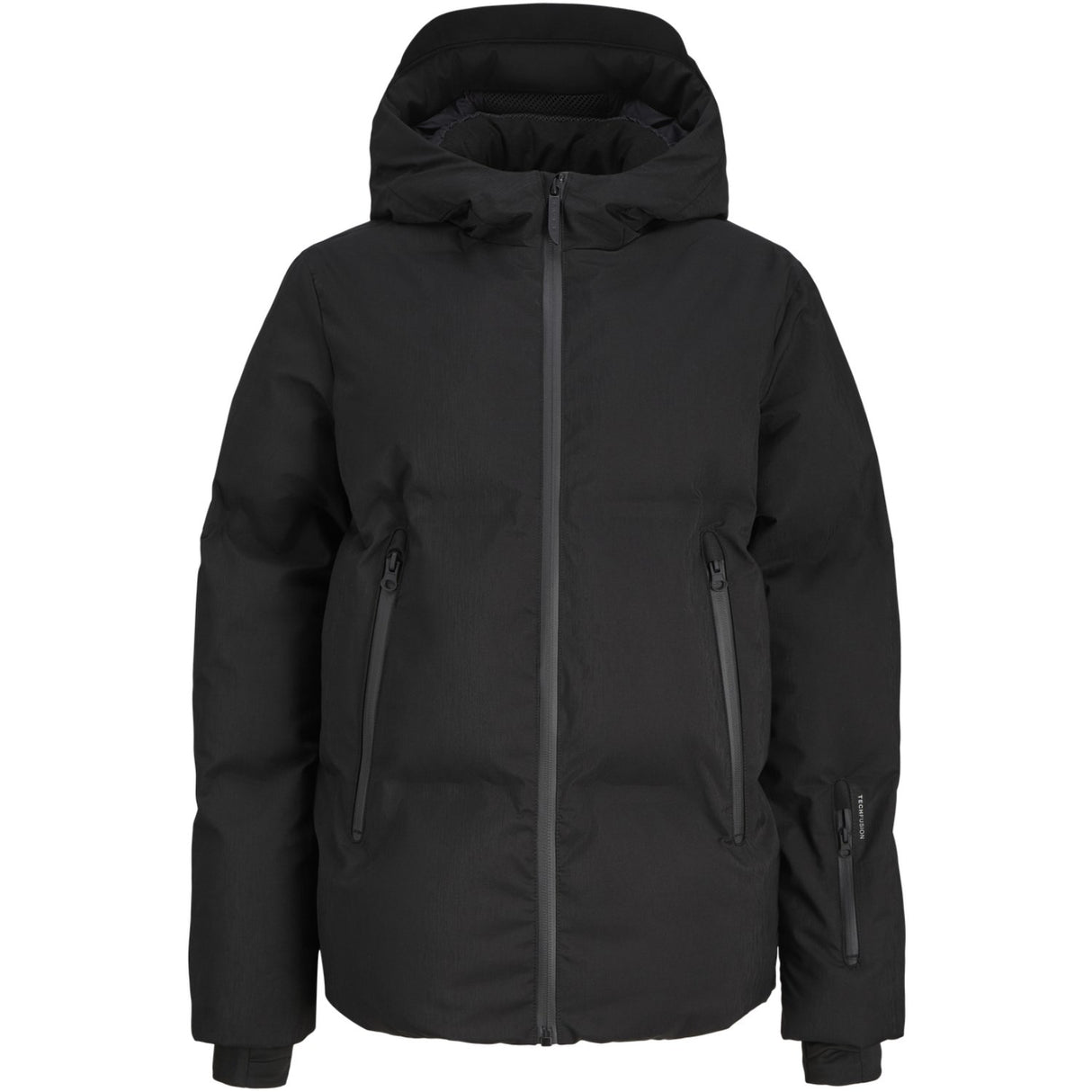 Jack & Jones Junior Black Jcofusion Technical Puffer Jacket Jnr