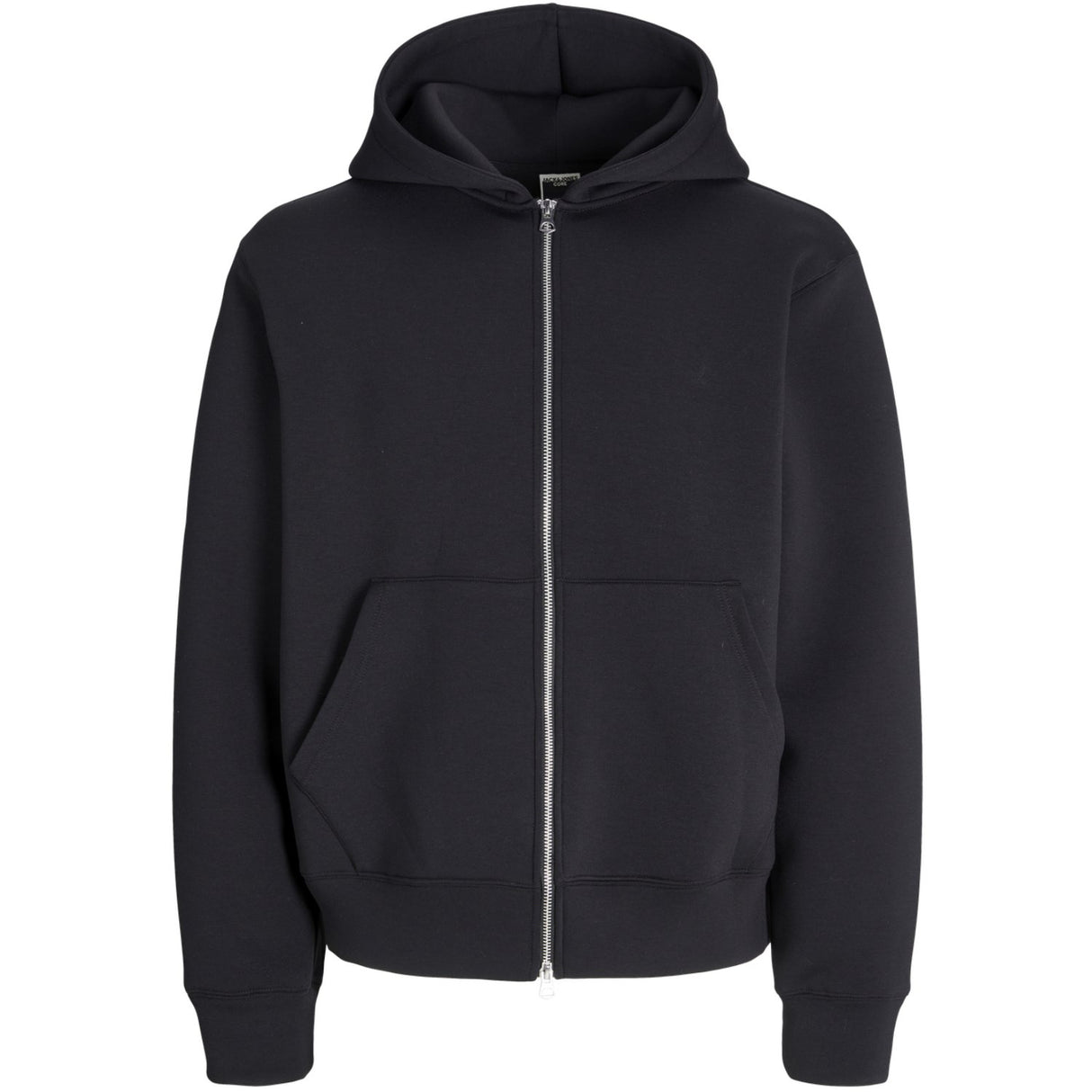 Jack & Jones Junior Black Jcocover Scuba Sweat Zip Hood Jnr